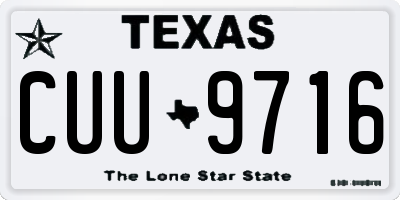 TX license plate CUU9716