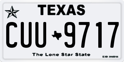 TX license plate CUU9717
