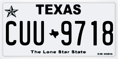 TX license plate CUU9718