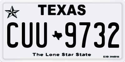 TX license plate CUU9732