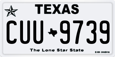 TX license plate CUU9739