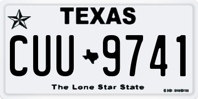 TX license plate CUU9741