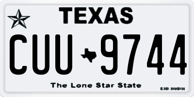 TX license plate CUU9744