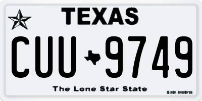 TX license plate CUU9749