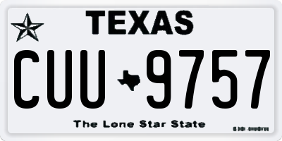 TX license plate CUU9757