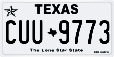 TX license plate CUU9773