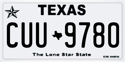 TX license plate CUU9780