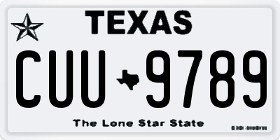 TX license plate CUU9789