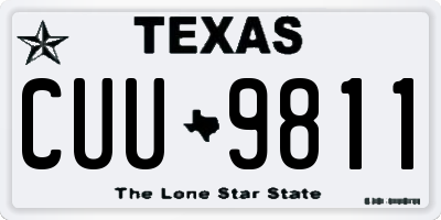 TX license plate CUU9811