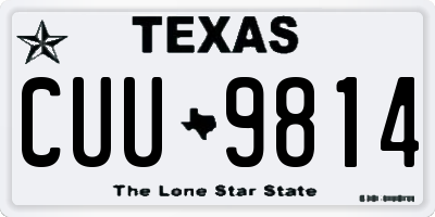 TX license plate CUU9814