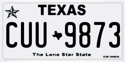 TX license plate CUU9873