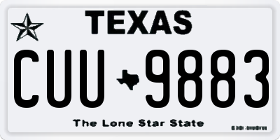 TX license plate CUU9883