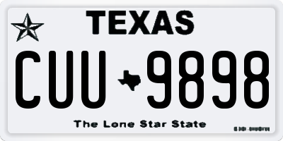 TX license plate CUU9898