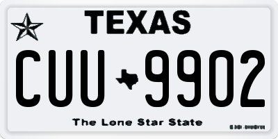 TX license plate CUU9902