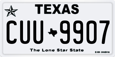 TX license plate CUU9907