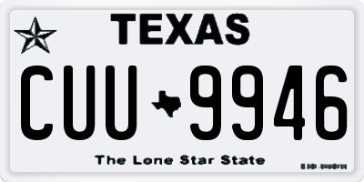 TX license plate CUU9946