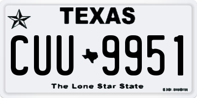 TX license plate CUU9951