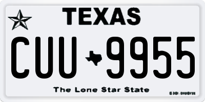 TX license plate CUU9955