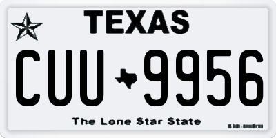 TX license plate CUU9956