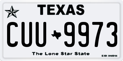 TX license plate CUU9973