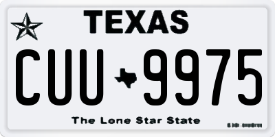 TX license plate CUU9975