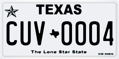 TX license plate CUV0004