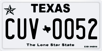 TX license plate CUV0052