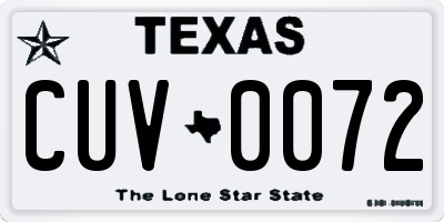 TX license plate CUV0072