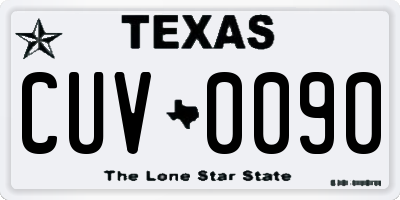TX license plate CUV0090