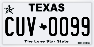 TX license plate CUV0099