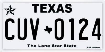 TX license plate CUV0124