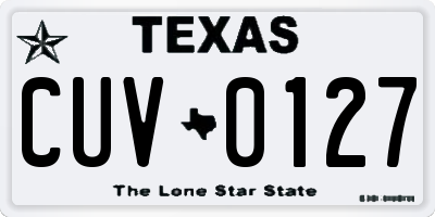 TX license plate CUV0127