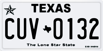 TX license plate CUV0132
