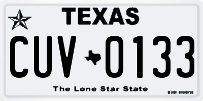 TX license plate CUV0133