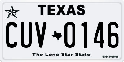 TX license plate CUV0146