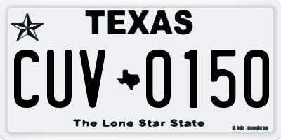TX license plate CUV0150