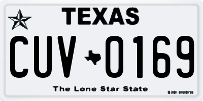 TX license plate CUV0169