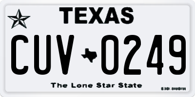 TX license plate CUV0249