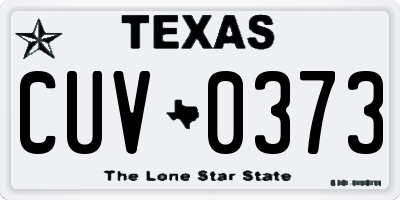 TX license plate CUV0373