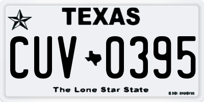 TX license plate CUV0395