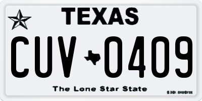 TX license plate CUV0409