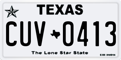 TX license plate CUV0413