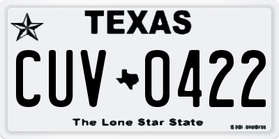 TX license plate CUV0422