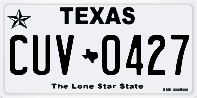 TX license plate CUV0427