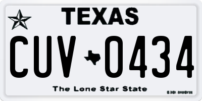 TX license plate CUV0434