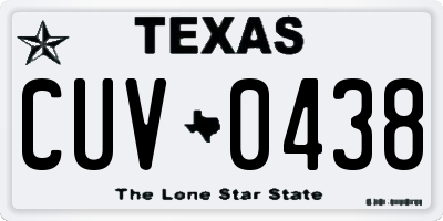 TX license plate CUV0438