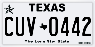 TX license plate CUV0442