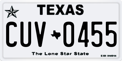 TX license plate CUV0455