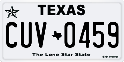 TX license plate CUV0459