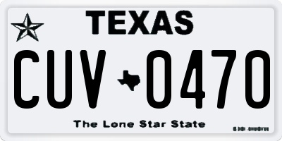 TX license plate CUV0470